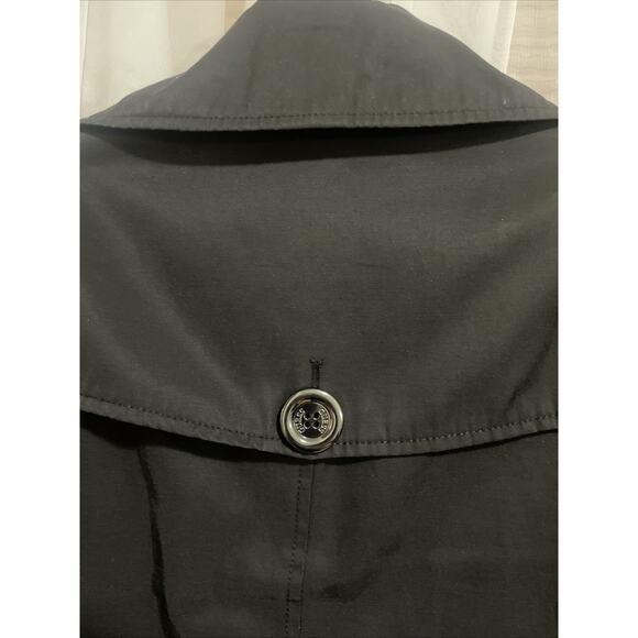GUESS Black Mid Length Jacket Size Small Button Pockets Stylish - Picture 7 of 9